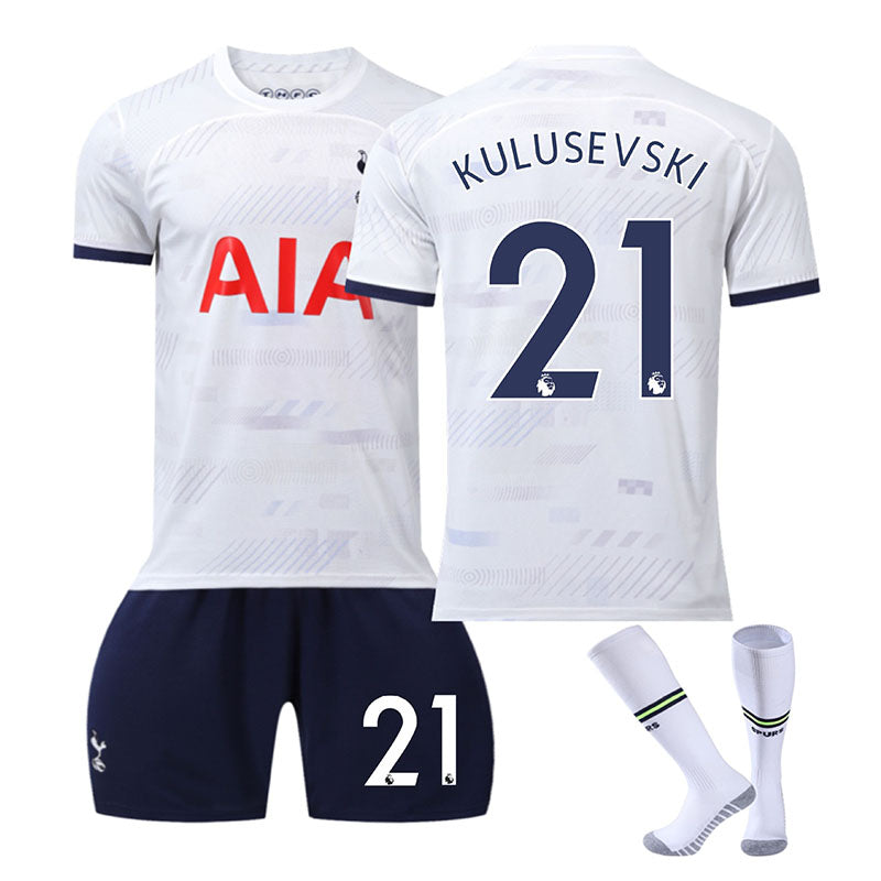 Beakey Spurs Home Jersey KULUSEVSKI #21 Soccer Jersey Kids Adult 3-Pieces Jersey Kits