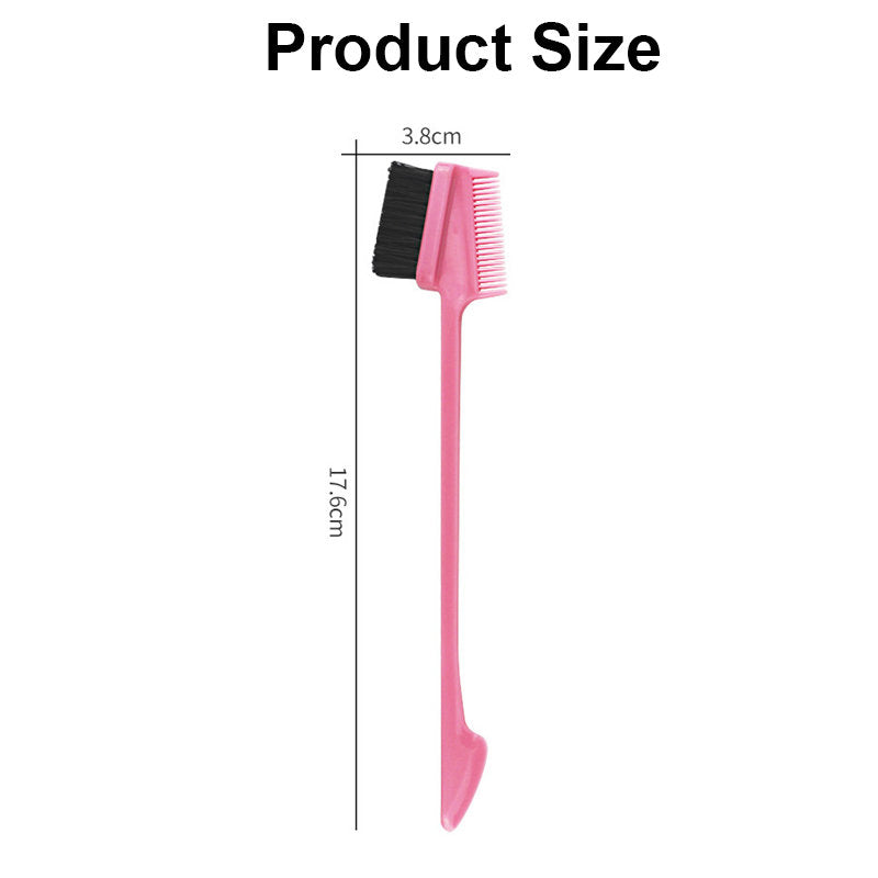 Beakey 3 Pcs Double Sided Hair Brush for Hair Eyebrow Edge Control-Set B