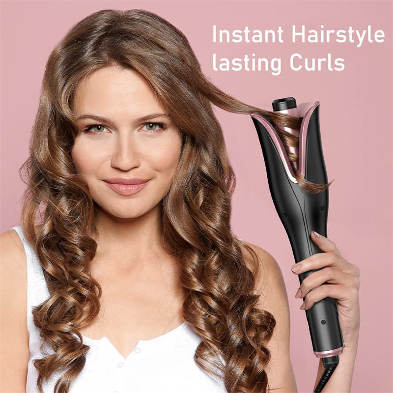 Beakey Auto Hair Curler with 4 Temps & 3 Timer Settings for Hair Styling-Black