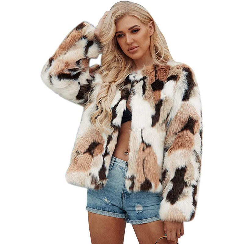 Beakey Ladies Faux Fur Jacket Fashion Winter Cardigan Cocktail Party Wear