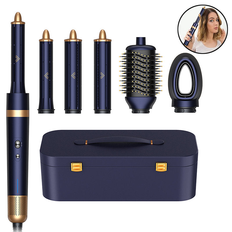 Beakey 6 in 1 Hair Dryer Brush Negative Ionic with Curlers for Fast Drying