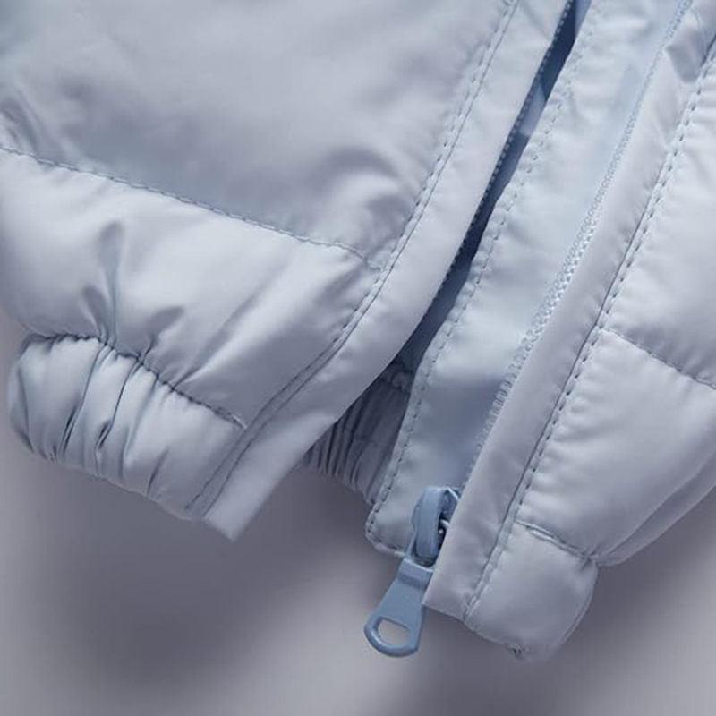 Beakey Baby Warm Romper with Bear Hood Winter Snowsuit for 0-18 Months-Light Blue