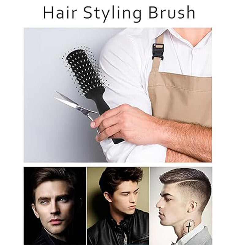 Beakey 2 Pcs Vent Brush Curved with Ball Tipped Bristles for Wet Dry Hair