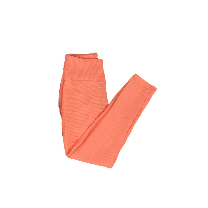 Beakey Women's High Waist Yoga Pants Leggings - Light Orange