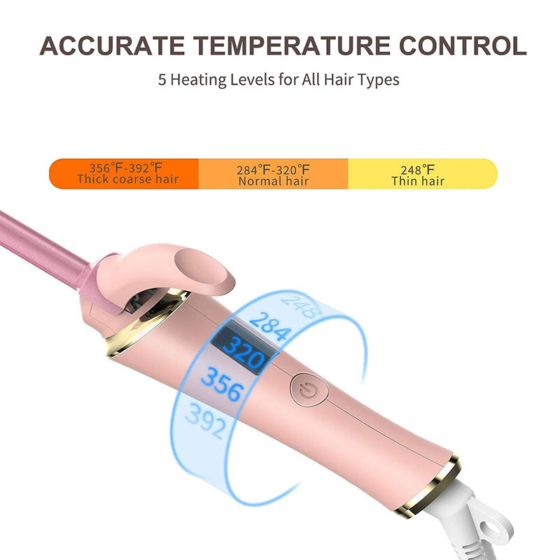 Beakey 3/8in Curling Iron LCD Display 5 Temps Fast Heat for Long & Short Hair