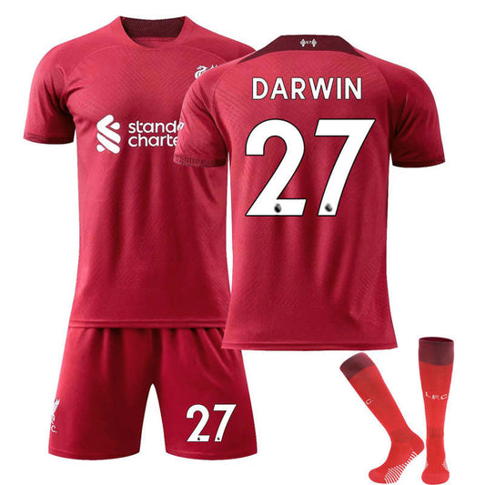 Beakey Liverpool Home Jersey 2022-23 DARWIN #27 Soccer Jersey Kids Adult 3-Pieces Jersey Kits