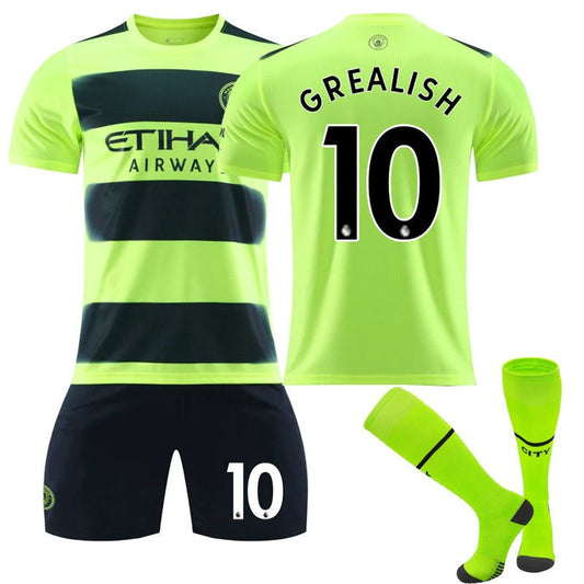 Beakey GREALISH #10 Manchester Second Away Jersey 2022/23 Soccer Jersey Kit For Adult Kids