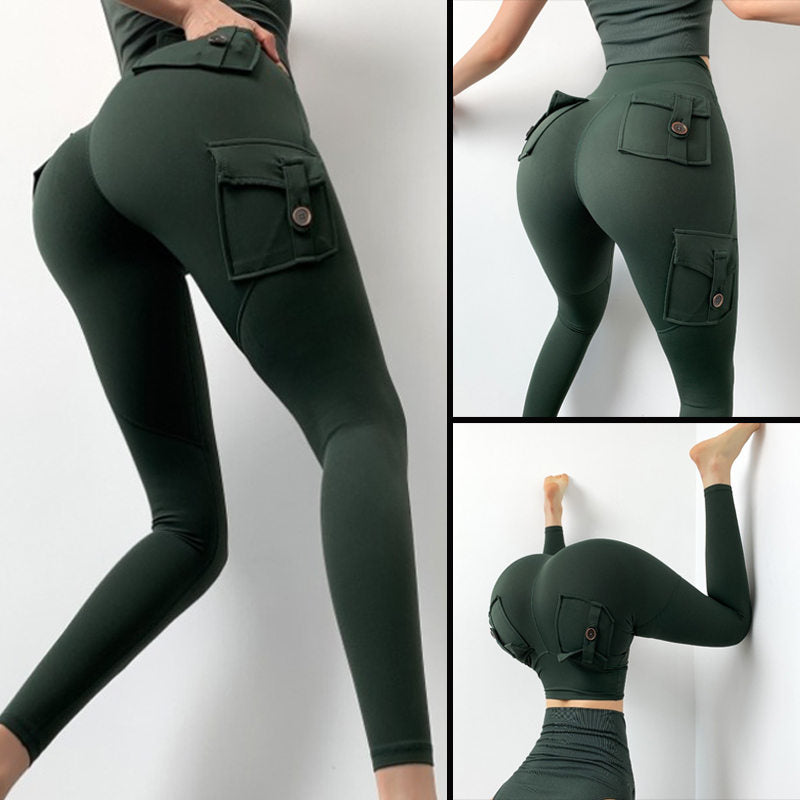 Beakey Womens Legging Peach Lifting Seamless Booty High Waisted Yoga Pants-Green