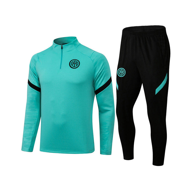 Beakey Inter Milan Soccer Jersey Breathable Long Sleeve Football Training Suit-Green