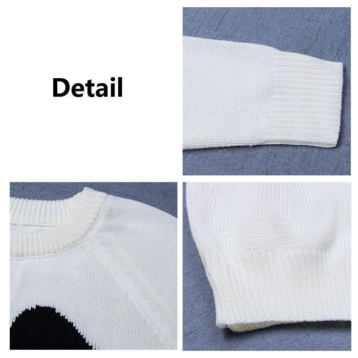 Beakey Women Cute Sweaters Heart Crewneck Long Sleeve Knitted Pullover Sweater-Apricot-118004