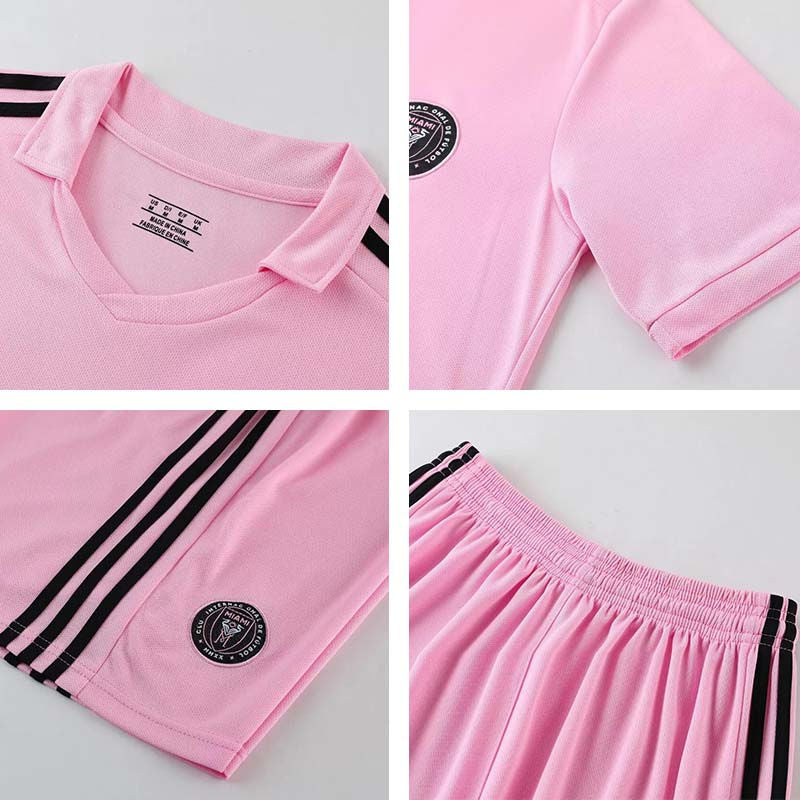 Beakey Inter Miami CF Home Jersey MESSI #10 Soccer Jersey Kids Adult 3Pcs Jersey Kits