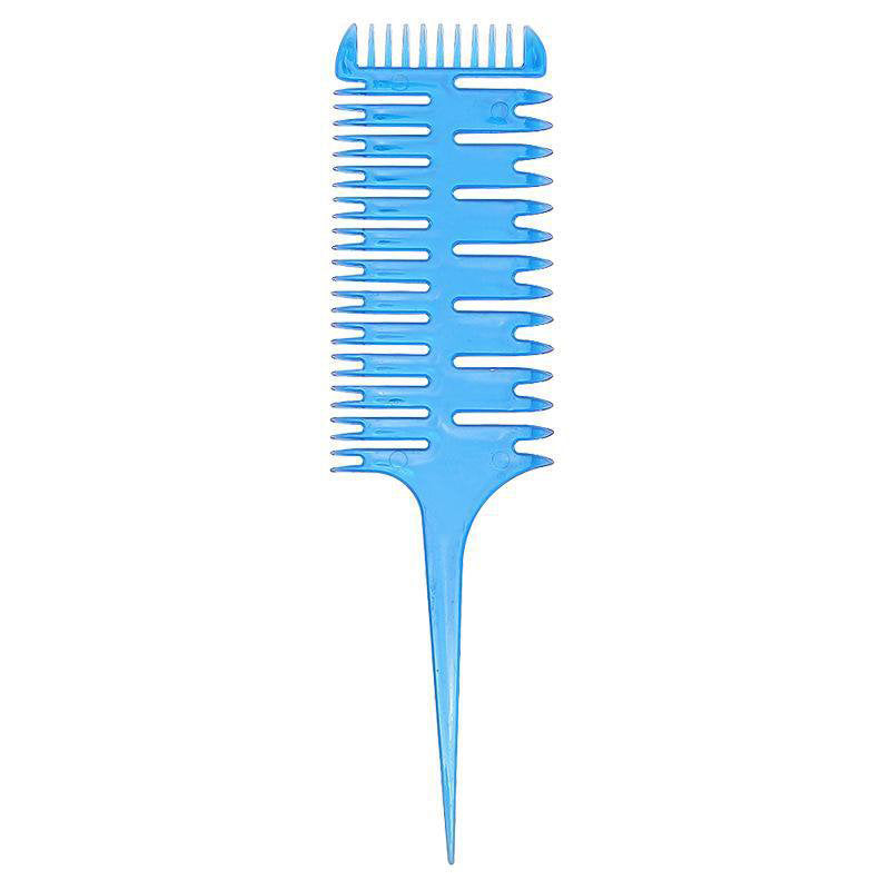 Beakey 3 in 1 Pointed Tail Comb Braiding Hair Dyeing Tool for Salon-Blue