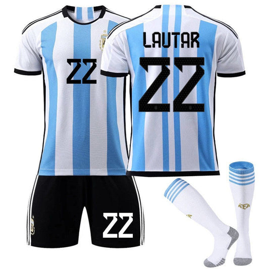 Beakey Martinez #22 Argentina Home B-Jersey 2022/23 Soccer B-Jersey Kit Football T-shirt Set For Adult Kids