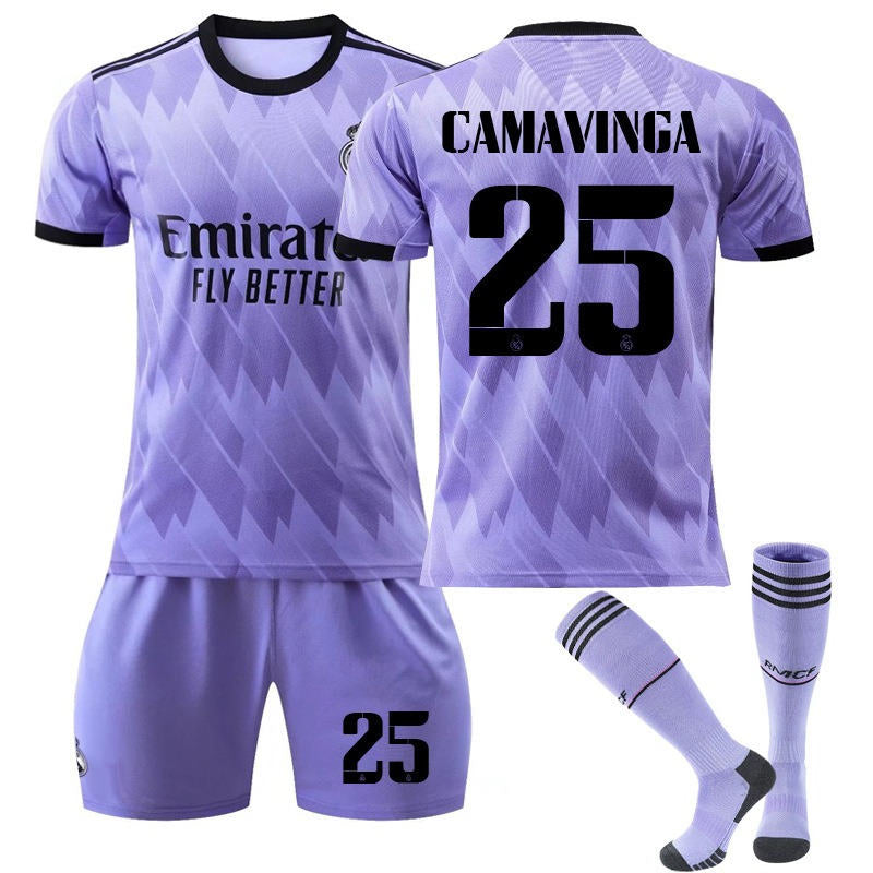 Beakey CAMAVINGA #25 Real Madrid Club Away Jersey 2022/23 Soccer Jersey Kit For Adult Kids