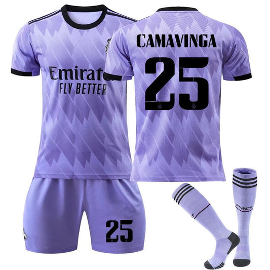 Beakey CAMAVINGA #25 Real Madrid Club Away Jersey 2022/23 Soccer Jersey Kit For Adult Kids
