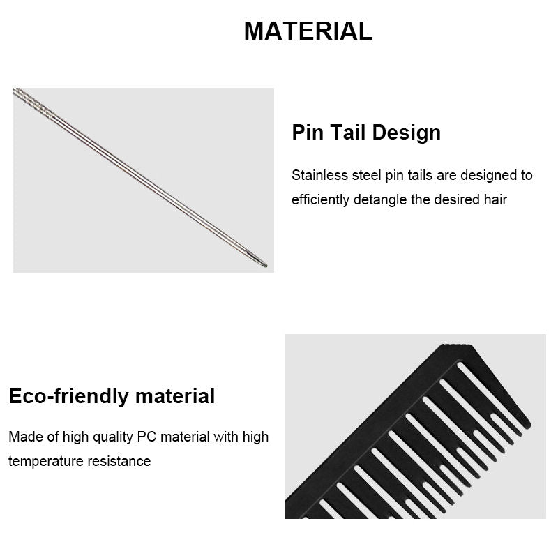 Beakey 3 Pcs Highlighting Combs 3 Sizes with Rat Tail Perfect for Salon-Set8