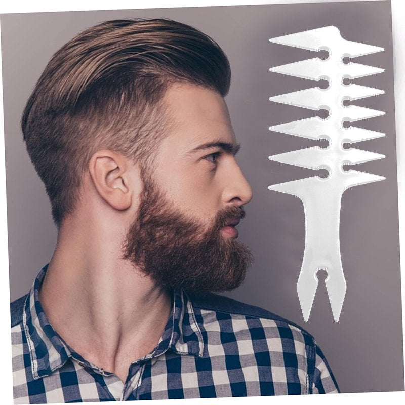 Beakey Wide Tooth Comb Double Sided for Men Hair Styling Texture Comb-White