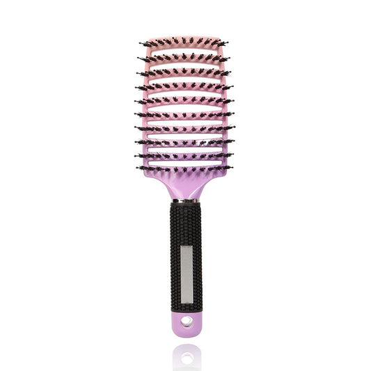 Beakey Hair Detangling Brush Fast Drying Styling Massage Hairbrush for Long Thick Curly Tangled Hair-GradientPink