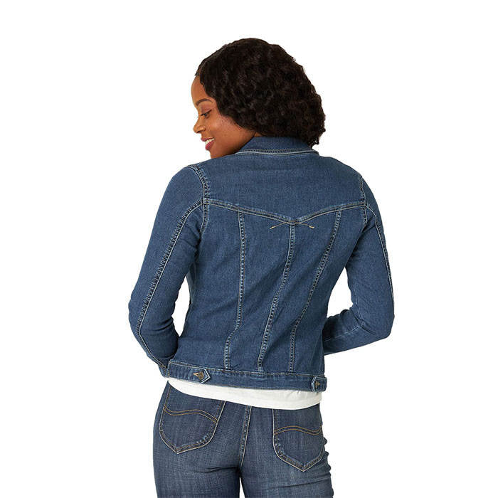 Beakey Women's Plus Size Classic Jean Jacket Slim-Nostalgic Blue-042