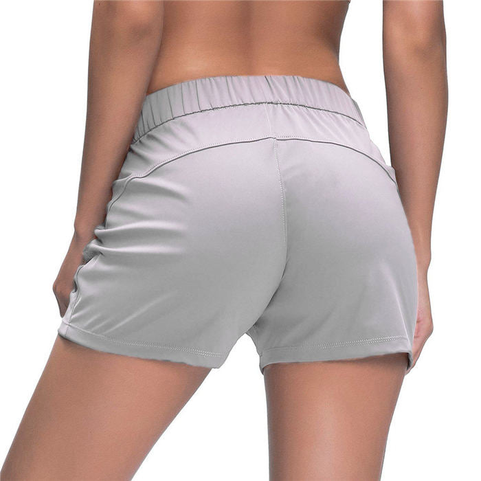 Beakey Women's Yoga Lounge Lace-up Shorts Comfy Casual Shorts With Pockets-Gray-2022