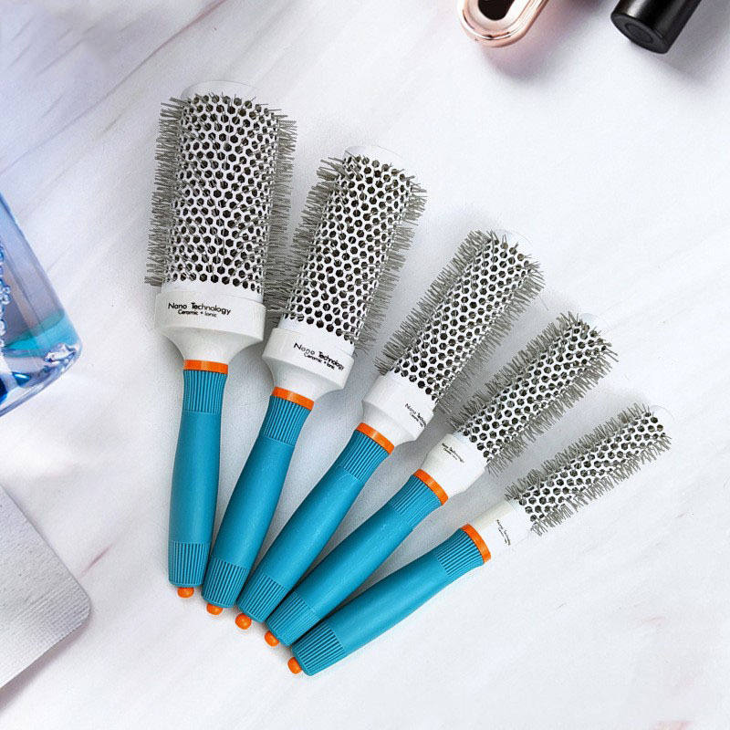 Beakey Round Brush for Blow Drying Ceramic and Ionic Nano Thermal Barrel Tech Brush for Sleek Styling