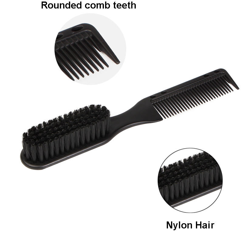 Beakey 2 in 1 Hair Brush Comb Dual Heads Hairdressing Tools for Men-Black