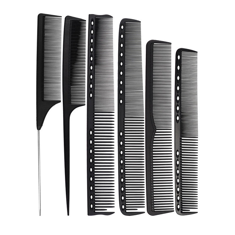 Beakey 6 Pcs Carbon Fiber Combs Anti Static for Women Most Hair Types