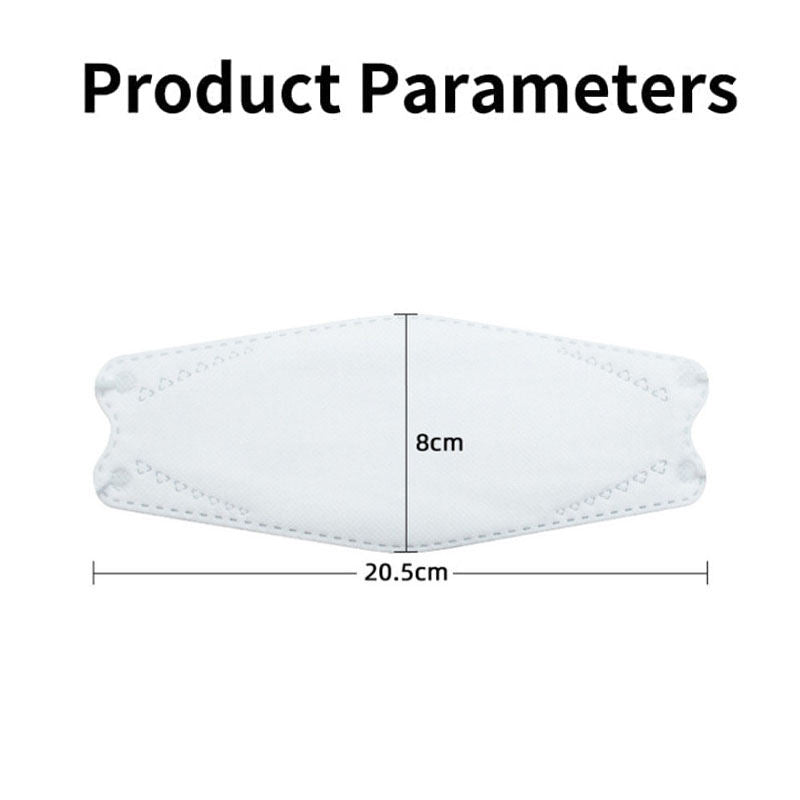 Beakey 4-Ply Breathable 3D Face Masks 50 Pcs for Adults-Black