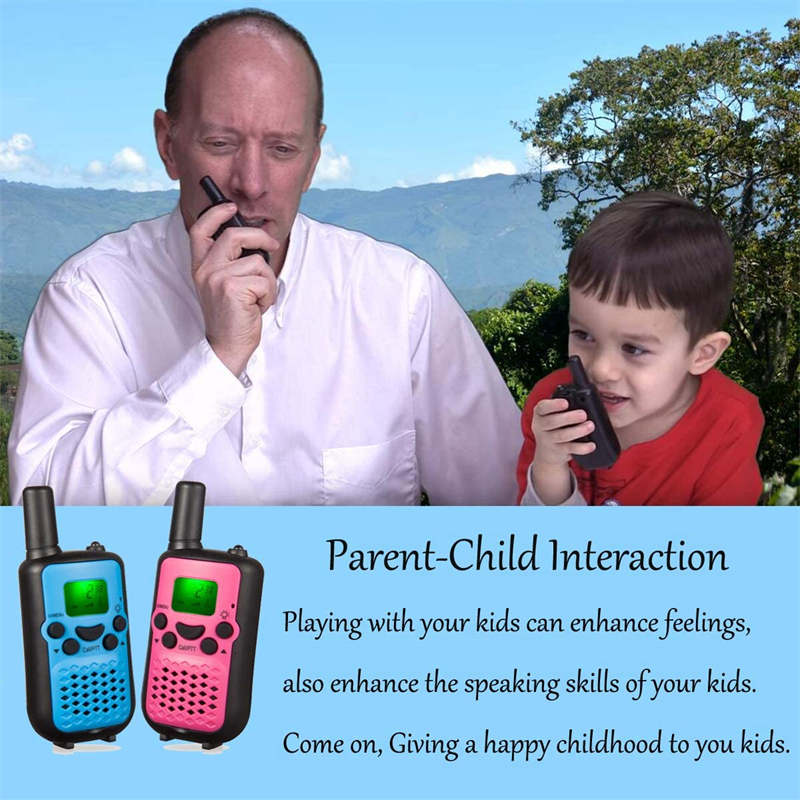 Beakey 2 Pcs Walkie Talkies for Kids 5 km VOX Hands-Free for Hiking-Pink