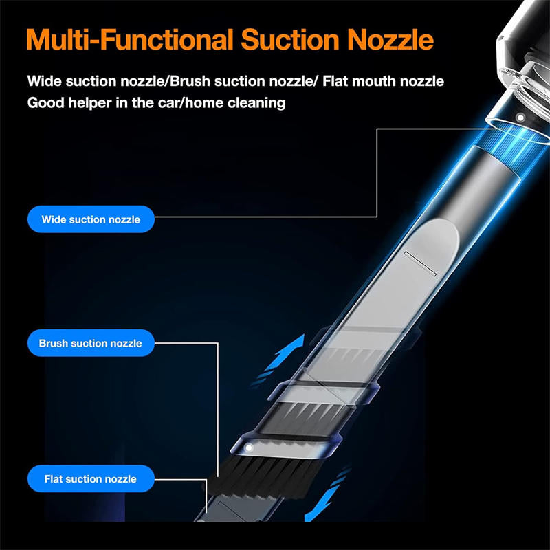 Beakey 9000Pa Wireless Foldable Handheld Car Vacuum-White