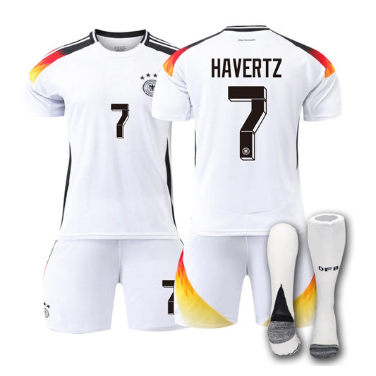 Beakey HAVERTZ #7 Germany Home Jersey Soccer Jersey Kit Football T-shirt Set for Adult Kids