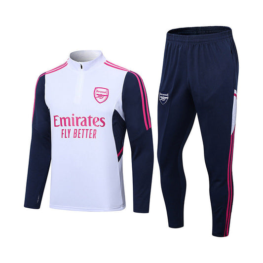 Beakey Arsenal Soccer Jersey Kit Football T-shirt Set for Adult Kids with Long Sleeve-White