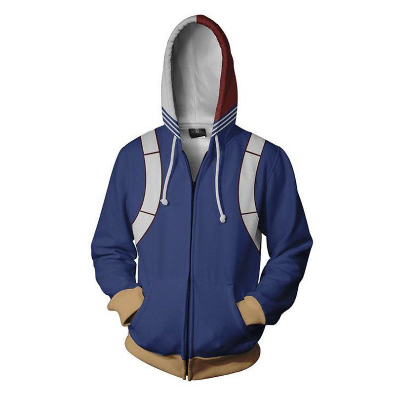 Beakey Zip up Hoodies for Men with Pocket 3D Anime Printed Sweatshirt-8