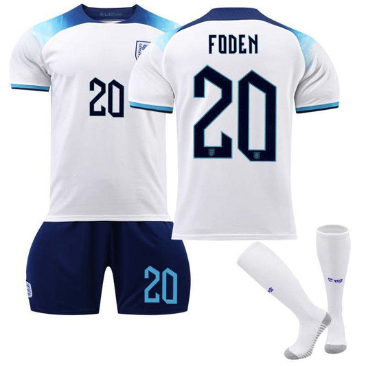 Beakey England Hone Jersey 2022-23 FODEN #20 Soccer Jersey Kids Adult 3-Pieces Jersey Kits