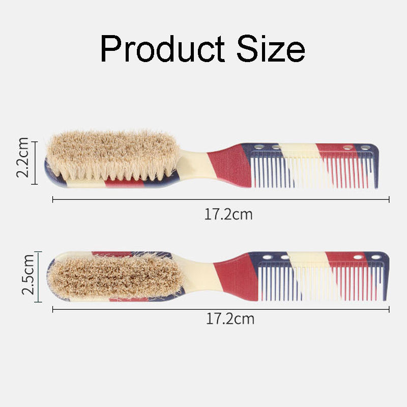 Beakey 2 in 1 Hair Brush Comb Dual Heads Hairdressing Tools for Men-StripeB