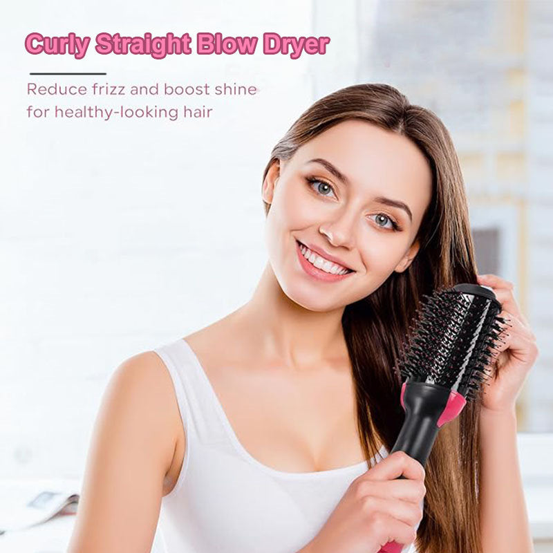 Beakey Hair Dryer Brush for Straightening Curling Drying with Negative Ion