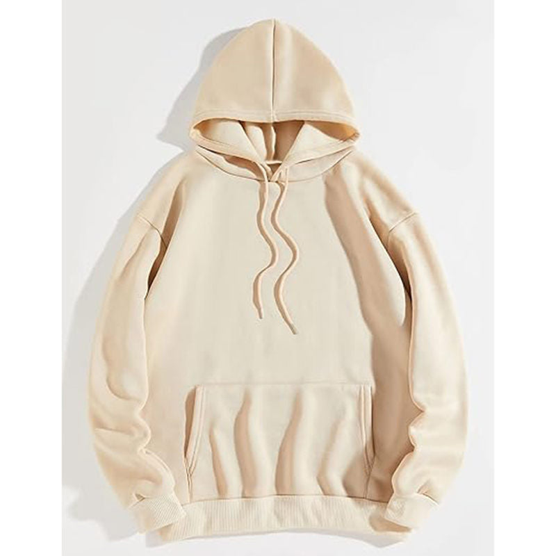 Beakey Womens Oversized Hoodies Letter Print Fleece Pullover Long Sleeve-Apricot