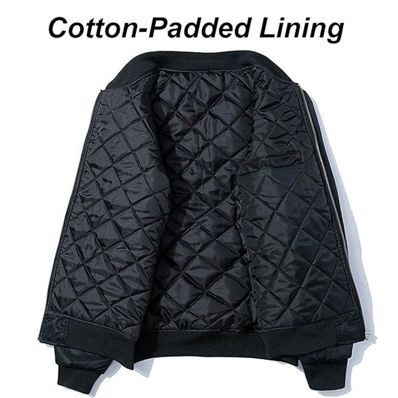 Beakey Cyberpunk Bomber Jackets for Men Embroidery Zipper Windbreaker-A