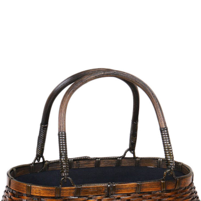 Beakey Retro Weave Womens Bamboo Handbag Handmade Large Tote Bag Wicker Basket Bag-Waist Drum Bag