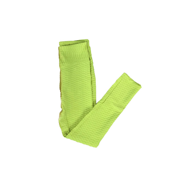 Beakey Women's High Waist Yoga Pants Leggings - Fluorescent Yellow