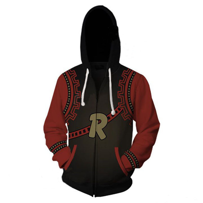 Beakey Zip up Hoodies for Men with Pocket 3D Anime Printed Sweatshirt-11