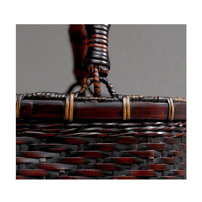 Beakey Retro Womens Bamboo Handbag Handmade Large Tote Bag Wicker Basket Bag For Picnic