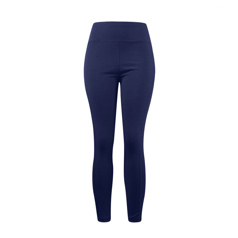 Beakey Womens High Waist Yoga Pants with Pockets Fashionable Leggings-Blue