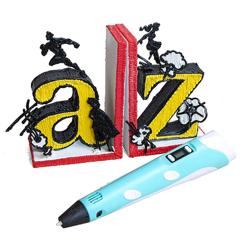 Beakey 3D Drawing Printing Pen with LCD Screen PLA Filament for Kids Blue