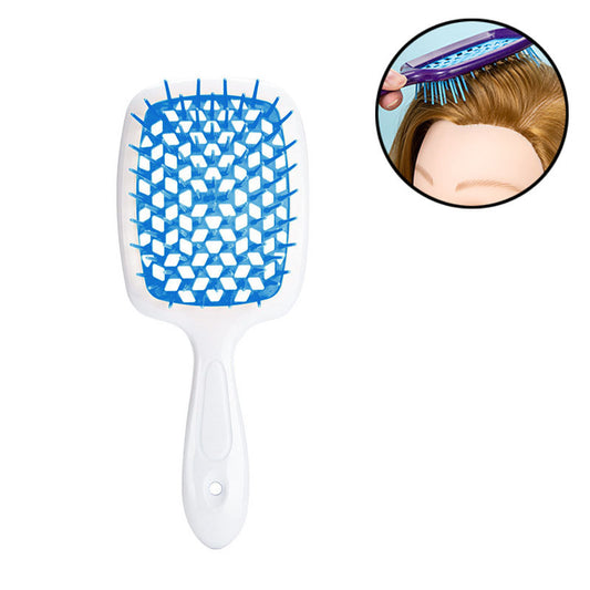Beakey Massage Hair Brush Wet & Dry Vented Detangling for All Hair Types-BlueWhite