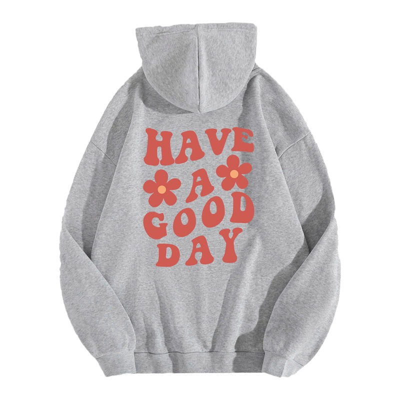 Beakey Womens Oversized Hoodies Letter Print Fleece Pullover Long Sleeve-Grey