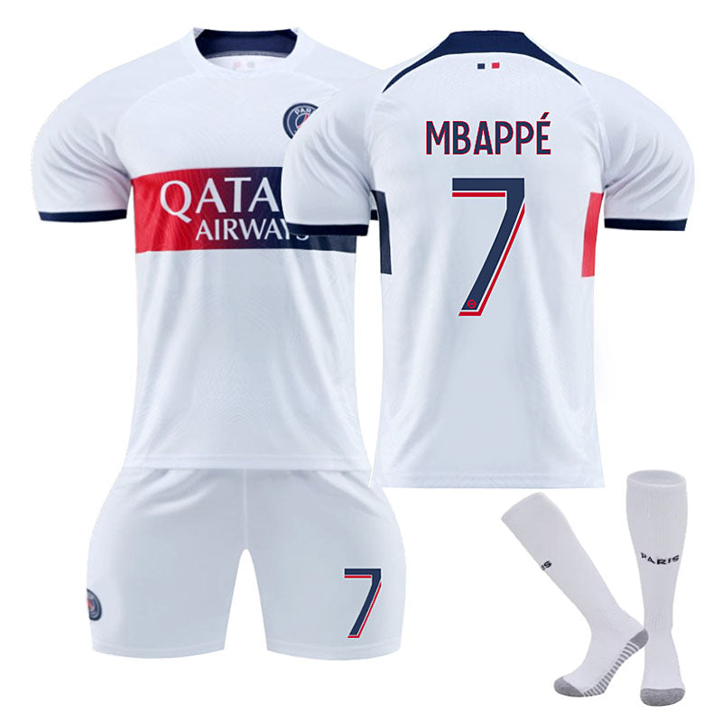 Beakey Paris Away Jersey MBAPPE #7 Soccer Jersey Kids Adult 3-Pieces Jersey Kits