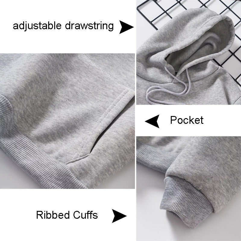 Beakey Casual Hoodie Strawberry Cow Print with Pockets for Women Men-Grey