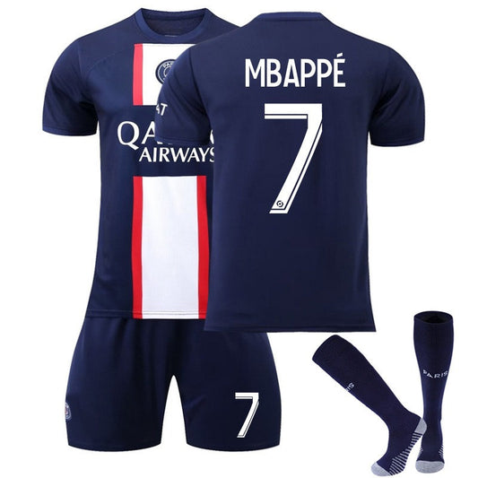 Beakey MBAPPE #7 Paris Home B-Jersey 2022/23 Soccer B-Jersey Kit Football T-shirt Set For Adult Kids