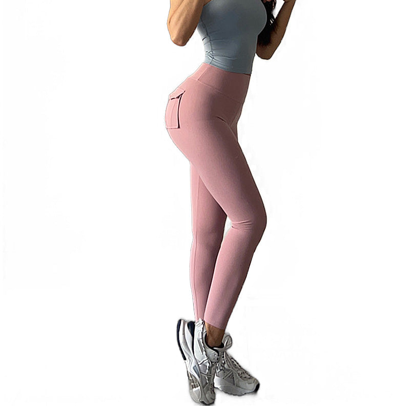 Beakey Womens Yoga Pants High Waist Leggings with Pockets for Workout-Light Purple